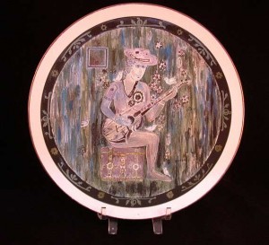 Original Artwork on Handmade Plate - "I Am Broken"