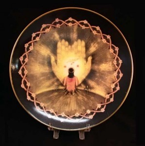 Original Artwork on Handmade Plate - "Peace"