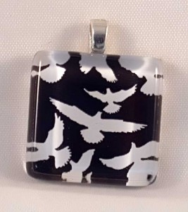 Flying White Birds pendants