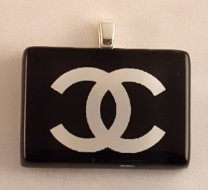 letter hand crafted glass pendant
